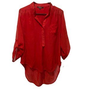 Sheer red blouse size Medium